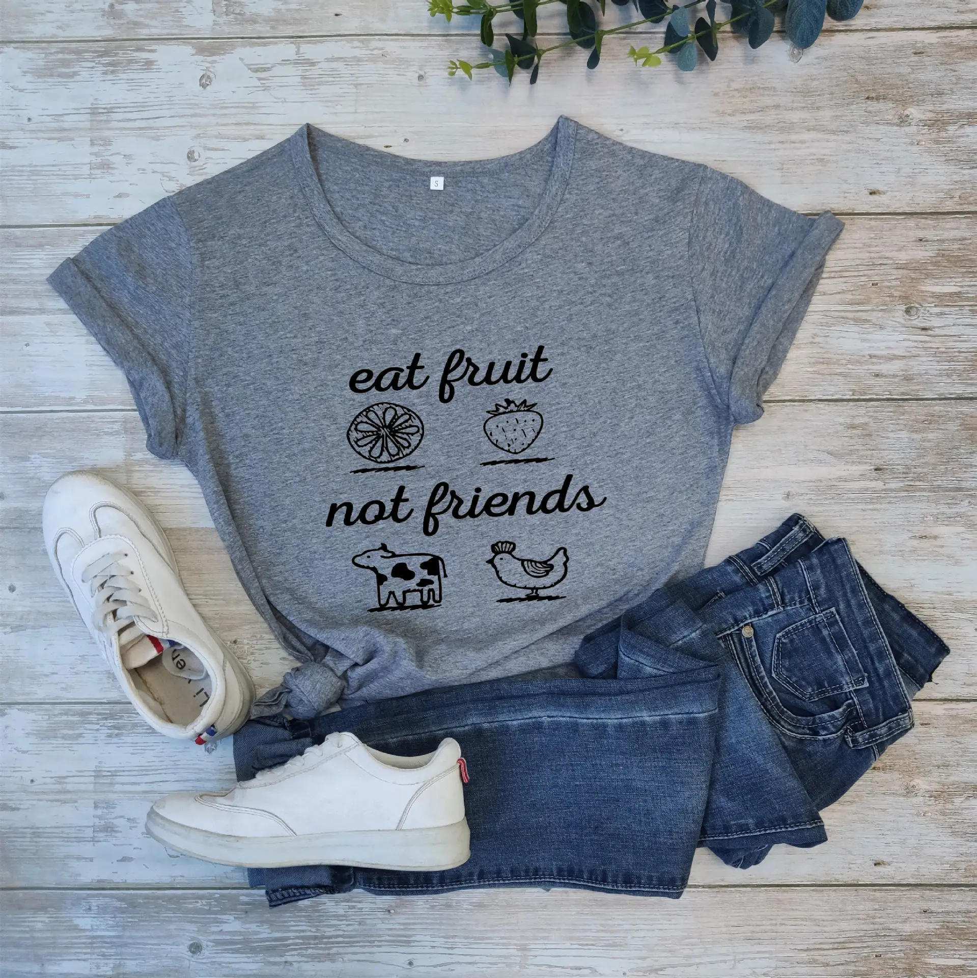 Eat Fruit Not Friends T-Shirt Maroon Short Sleeve - Image 12