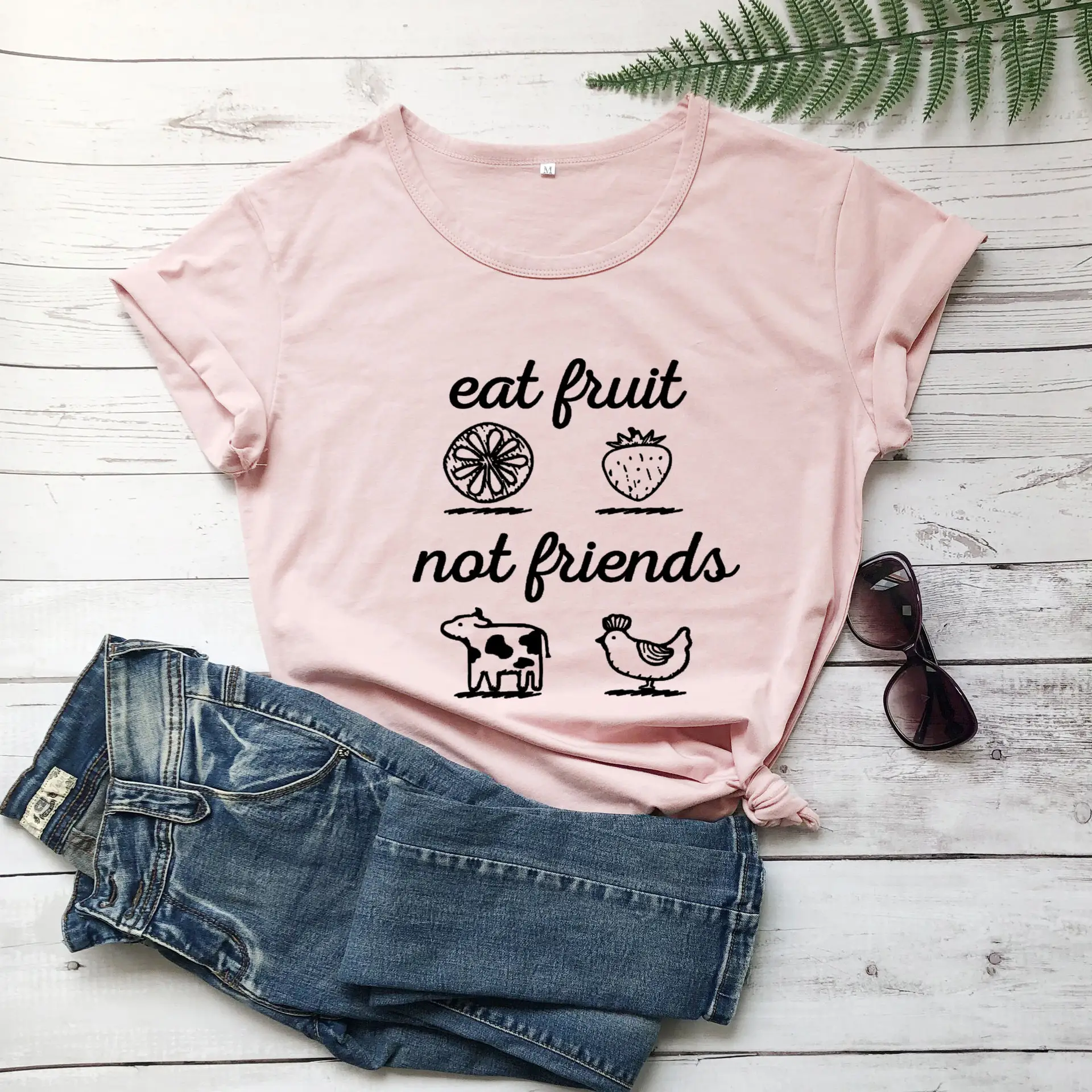 Eat Fruit Not Friends T-Shirt Maroon Short Sleeve - Image 6