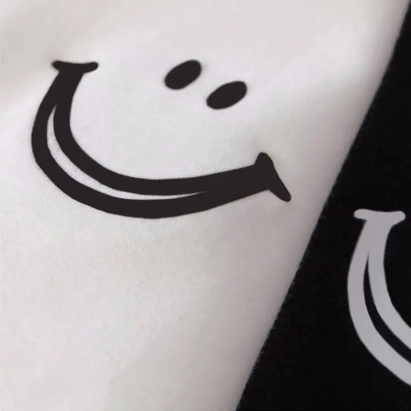 Women Cotton Smiley T-Shirt Loose Fit 2026 - Image 4
