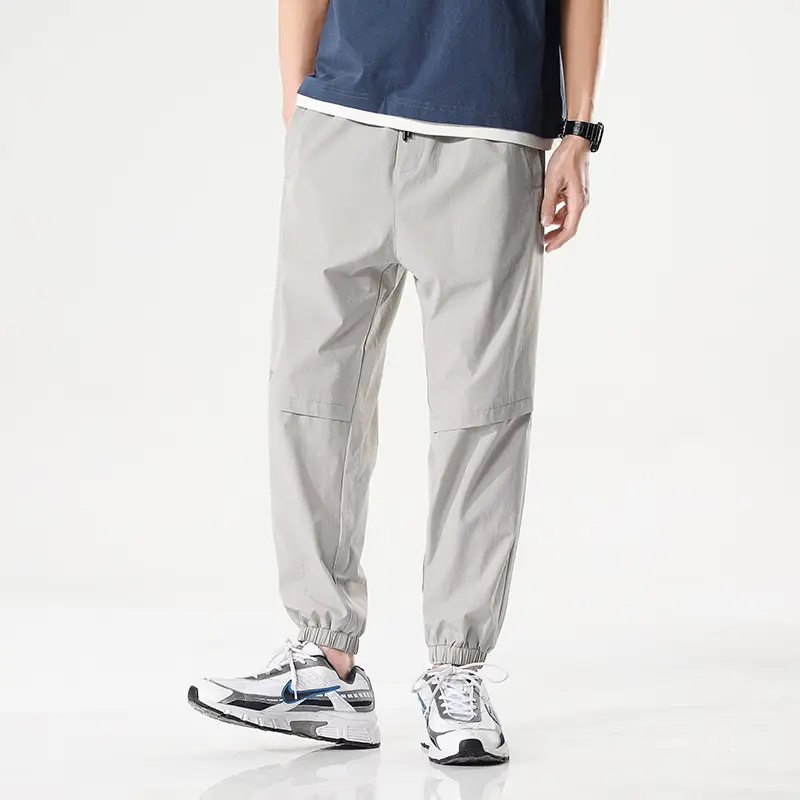 Men's Artlength Crocodile Print Pants Black All Match - Image 3