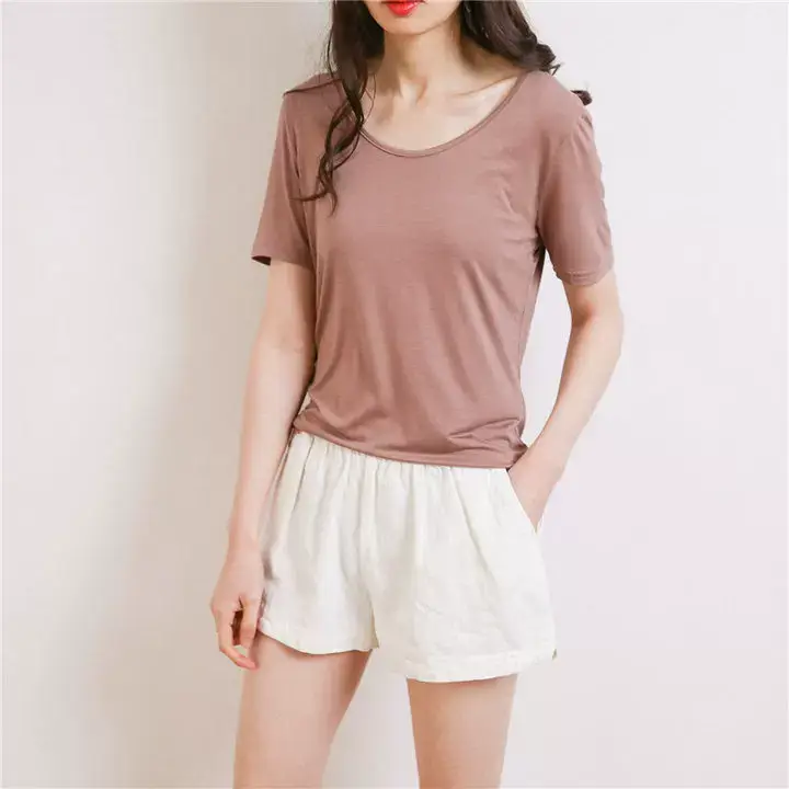 Women White Crossback T-Shirt Short Sleeve Summer — feature 11