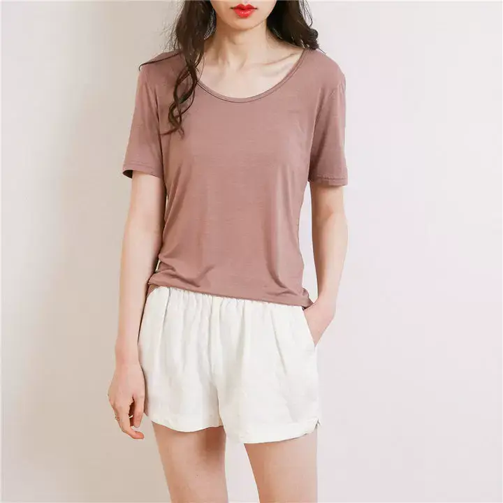 Women White Crossback T-Shirt Short Sleeve Summer — feature 12
