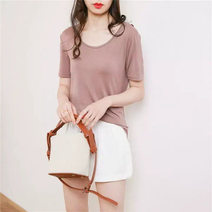 Women White Crossback T-Shirt Short Sleeve Summer — feature 13