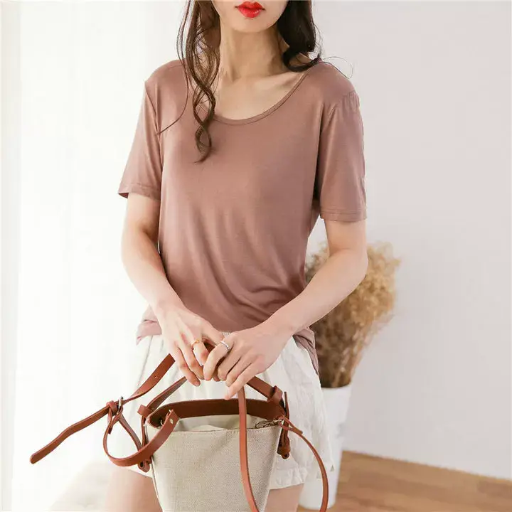 Women White Crossback T-Shirt Short Sleeve Summer — feature 16
