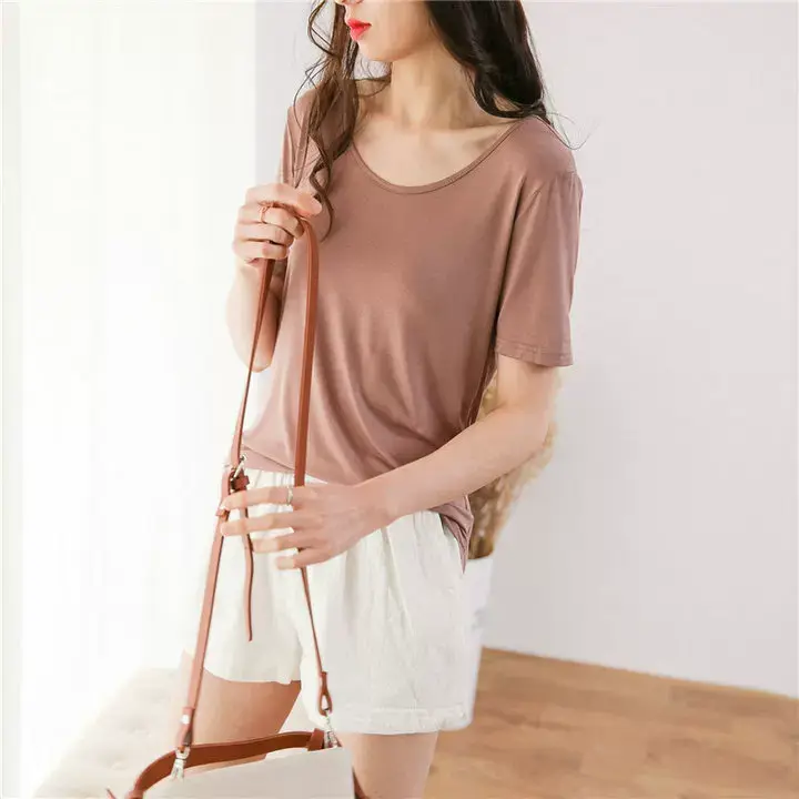 Women White Crossback T-Shirt Short Sleeve Summer — feature 17