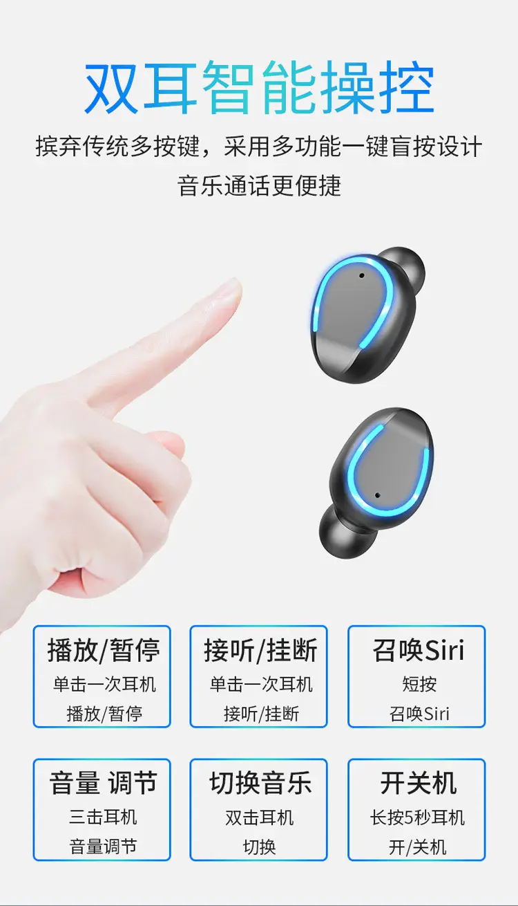 Bluetooth Headset with Power Bank & 5.0 LED Display — feature 10