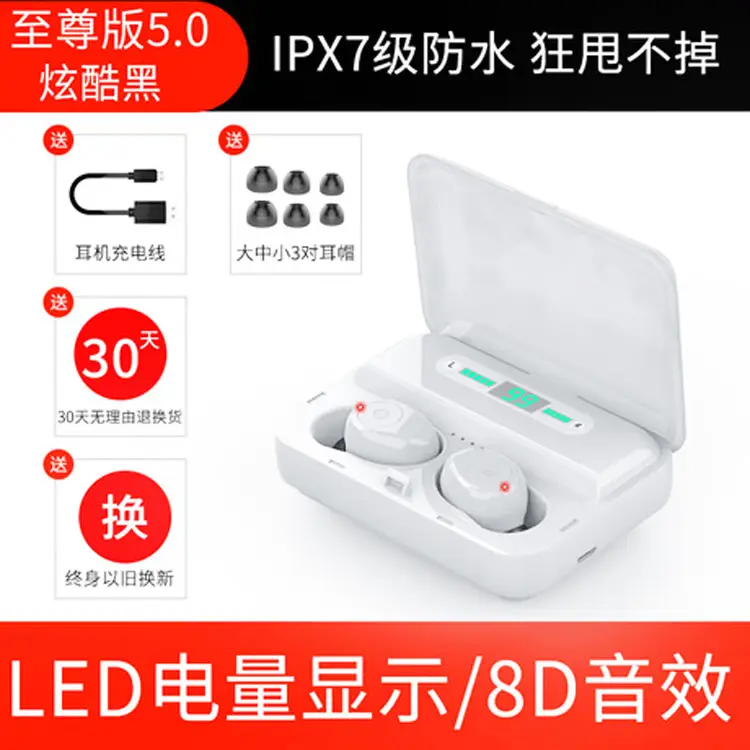 Bluetooth Headset with Power Bank & 5.0 LED Display