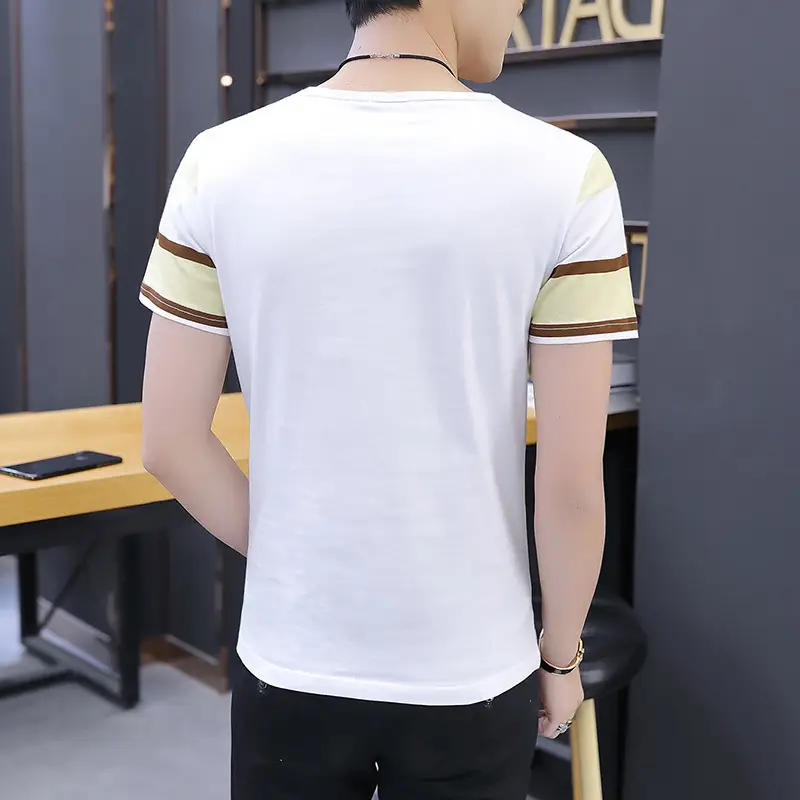 Men Striped Cotton T-Shirt LYD-LUH B.C - Image 7