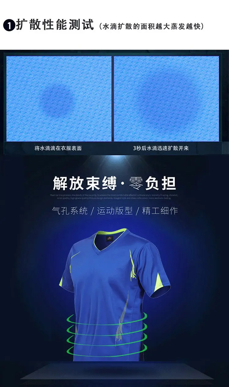Men Neon Blue Athletic Sportswear Set Shorts & T-Shirt — feature 37