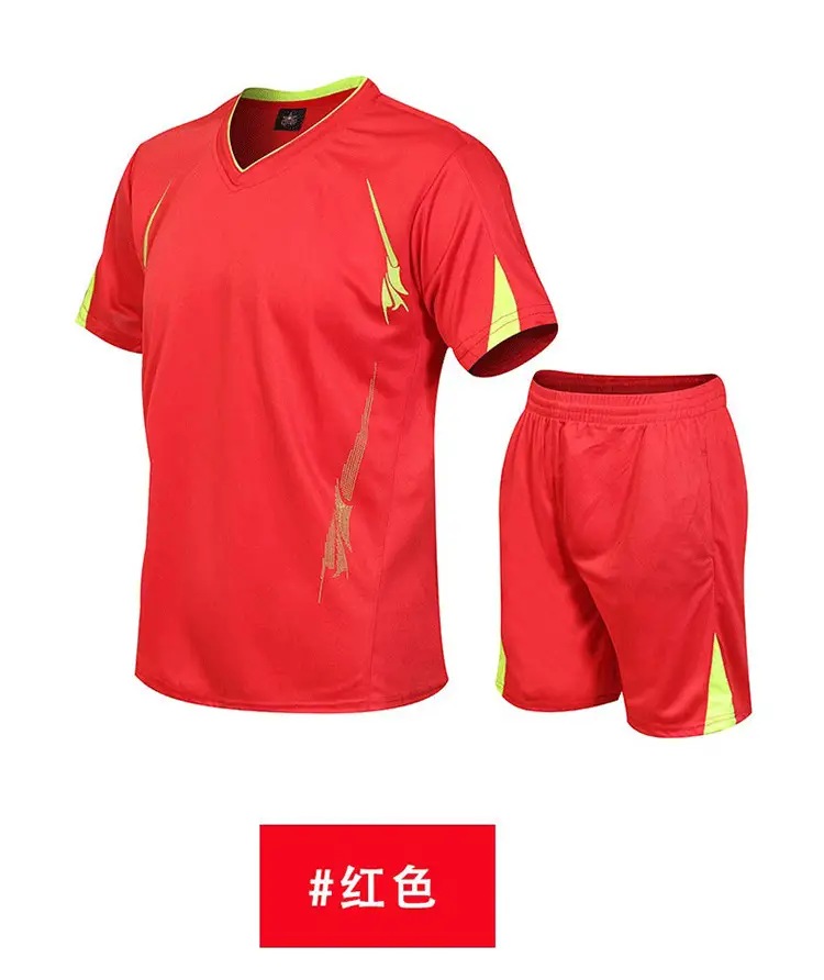 Men Neon Blue Athletic Sportswear Set Shorts & T-Shirt — feature 43