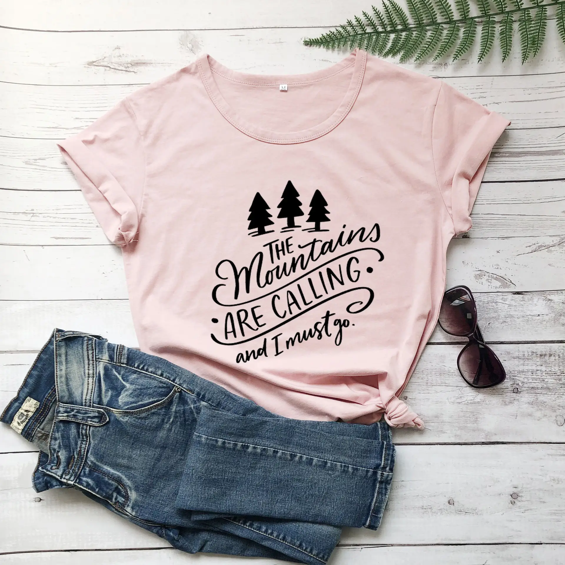 Men Navy T-Shirt Three Trees Design Short Sleeve - Image 12