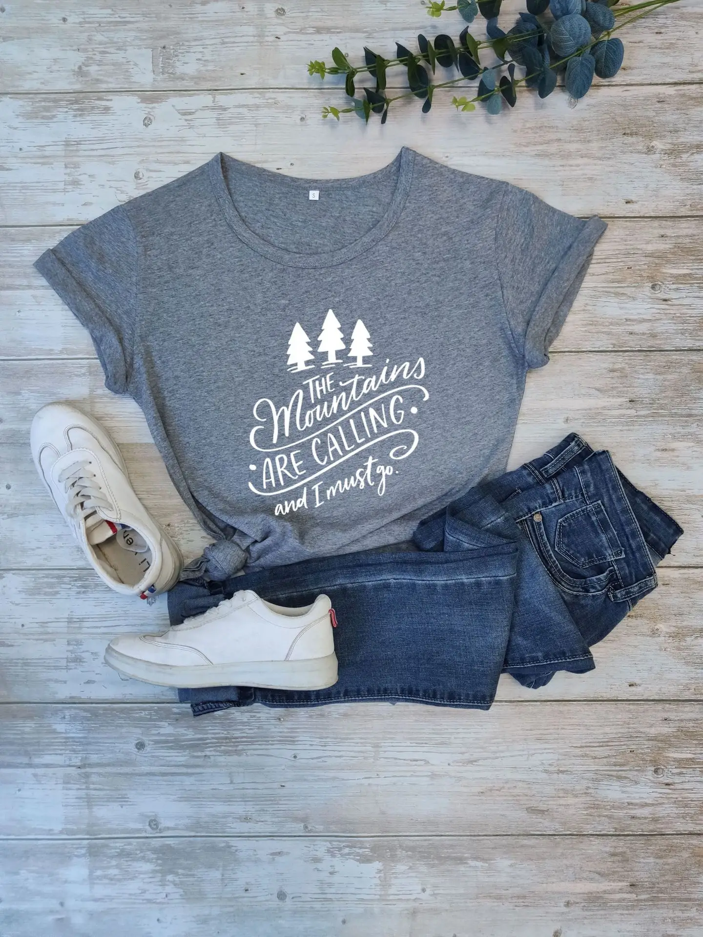 Men Navy T-Shirt Three Trees Design Short Sleeve - Image 9