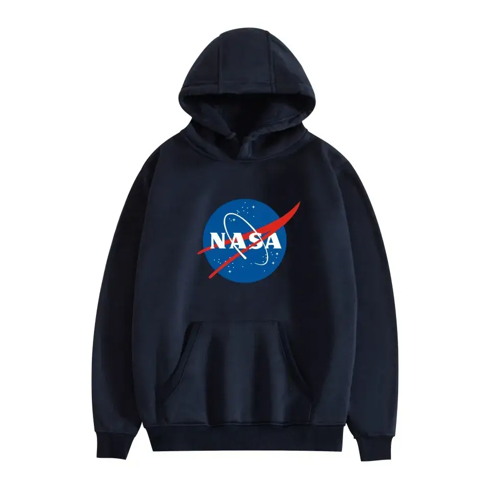 Black NASA Space Hooded Sweatshirt for Men Women - Image 10