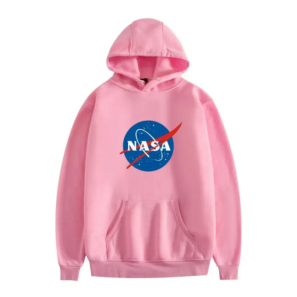 Black NASA Space Hooded Sweatshirt for Men Women - Image 11
