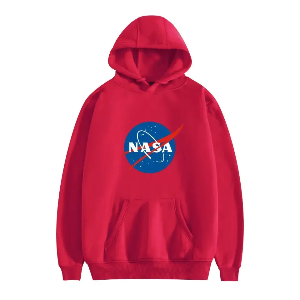 Black NASA Space Hooded Sweatshirt for Men Women - Image 12