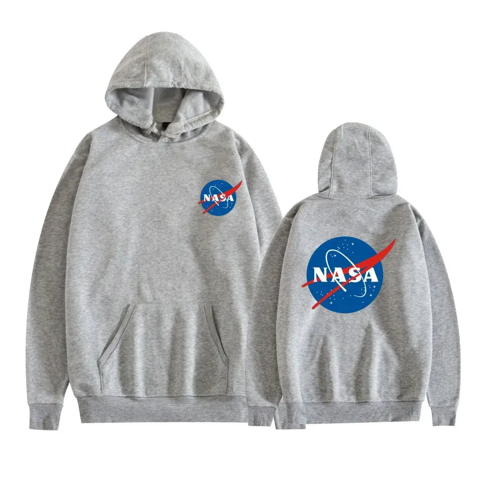 Black NASA Space Hooded Sweatshirt for Men Women - Image 15
