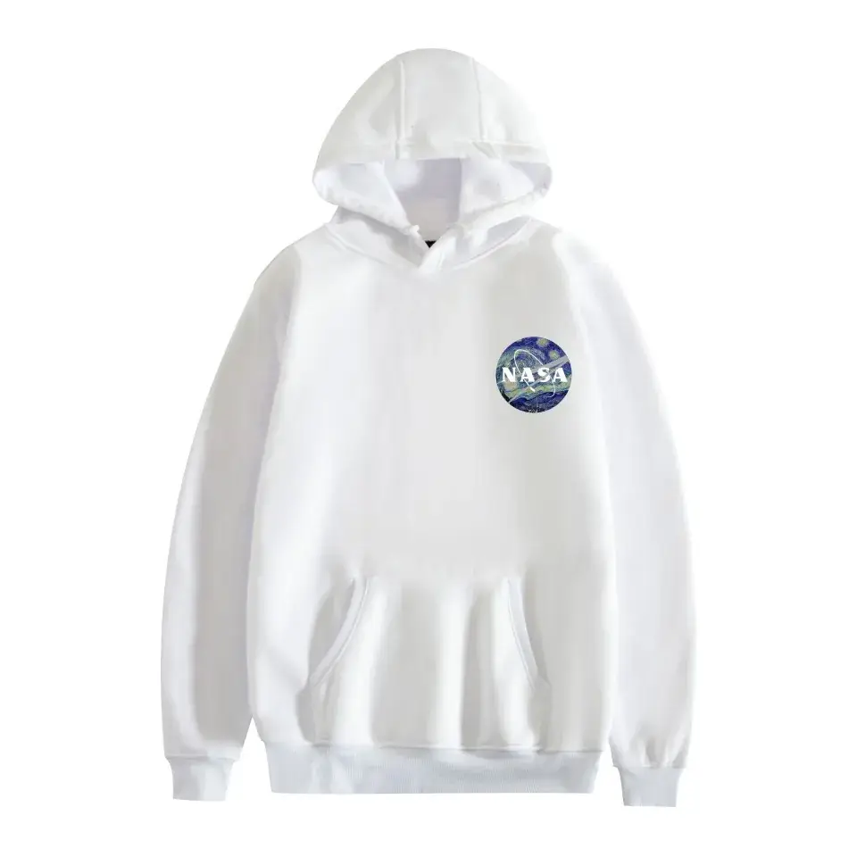 Black NASA Space Hooded Sweatshirt for Men Women - Image 20
