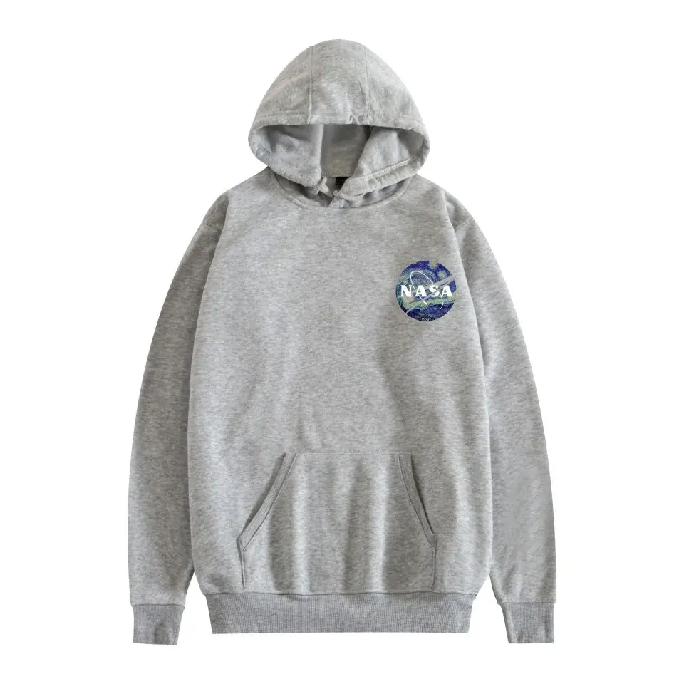 Black NASA Space Hooded Sweatshirt for Men Women - Image 21