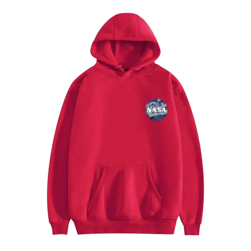 Black NASA Space Hooded Sweatshirt for Men Women - Image 24