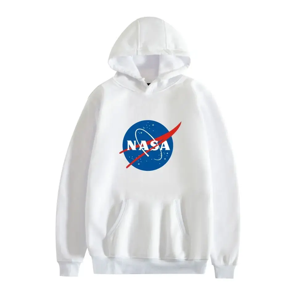 Black NASA Space Hooded Sweatshirt for Men Women - Image 8