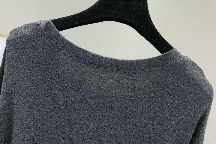 Women Spring Large Split Skirt Dress Grey Modal — feature 30