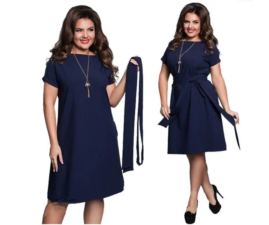 Plus Size Burgundy Lace-Up Skirt Dress - Image 5