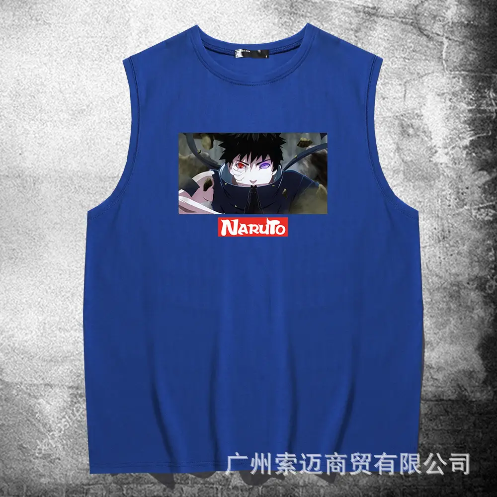 Men Sleeveless Naruto Manga T-Shirt Yellow - Image 5