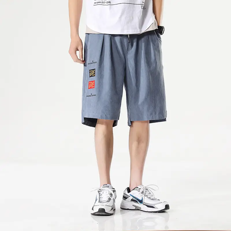 Men Red Korean Style Quick-Drying Shorts - Image 4