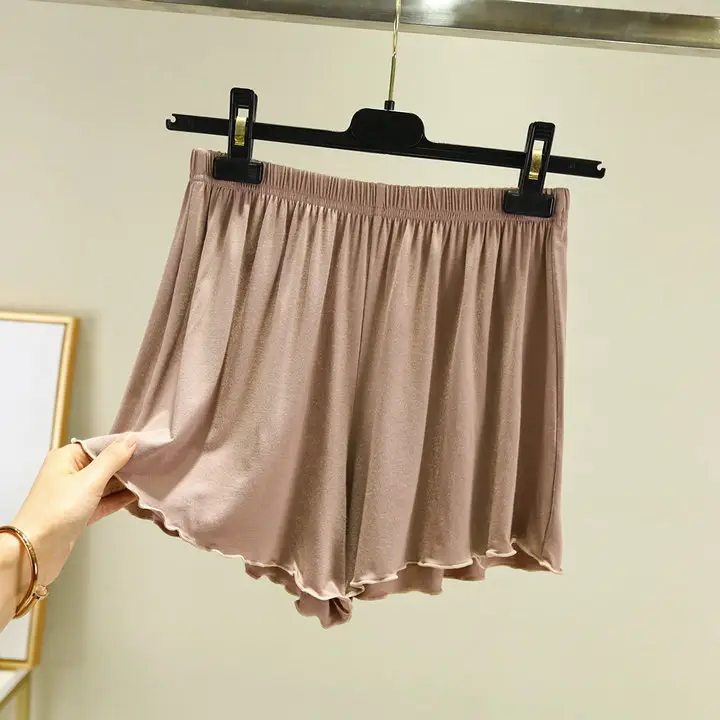 Women's Lotus Leaf Flyer Shorts Modal Beige - Image 10
