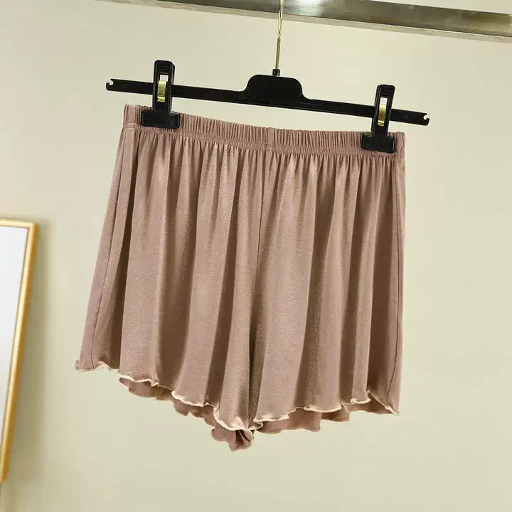 Women's Lotus Leaf Flyer Shorts Modal Beige — feature 31