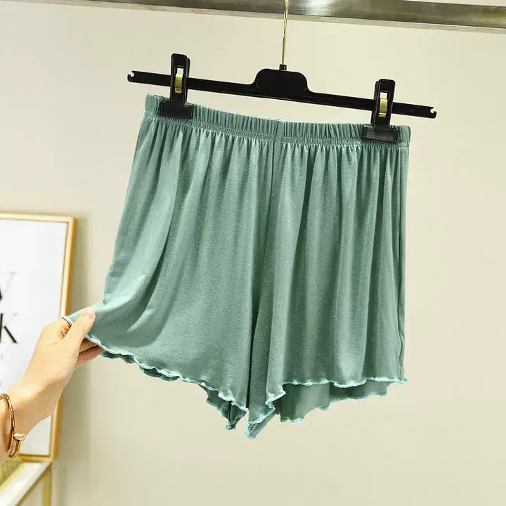 Women's Lotus Leaf Flyer Shorts Modal Beige — feature 34