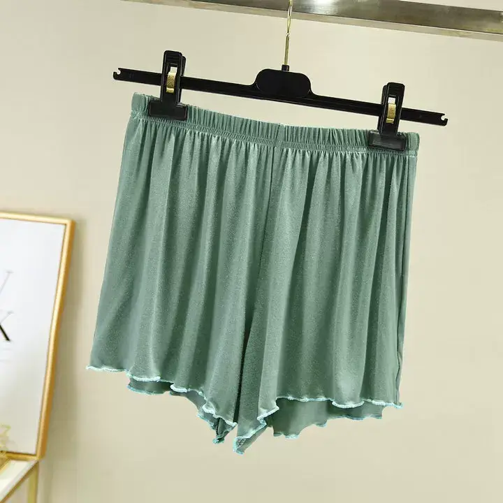 Women's Lotus Leaf Flyer Shorts Modal Beige — feature 36