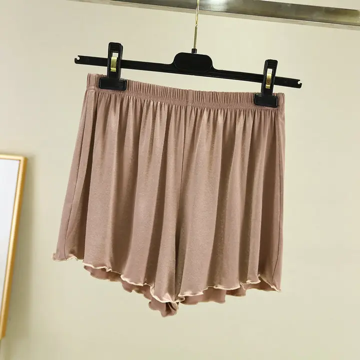 Women's Lotus Leaf Flyer Shorts Modal Beige - Image 4
