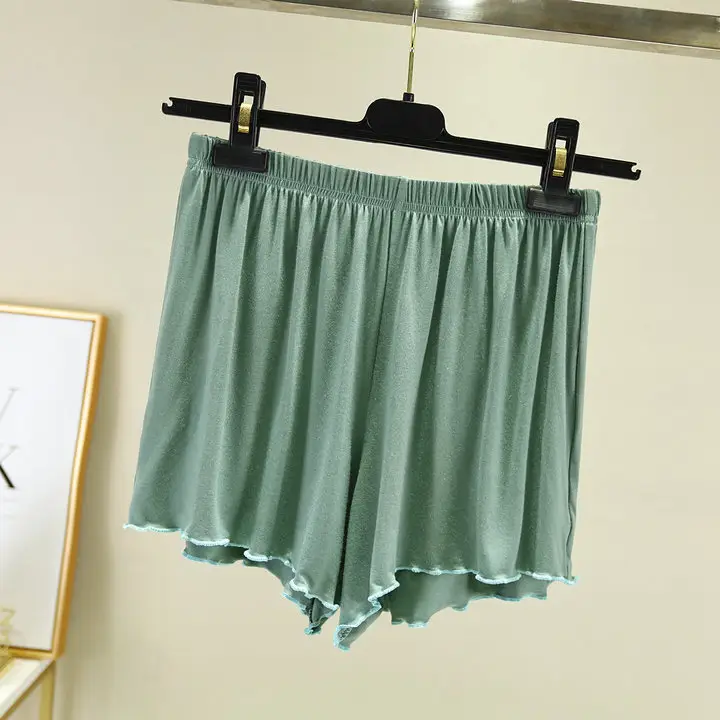 Women's Lotus Leaf Flyer Shorts Modal Beige - Image 6