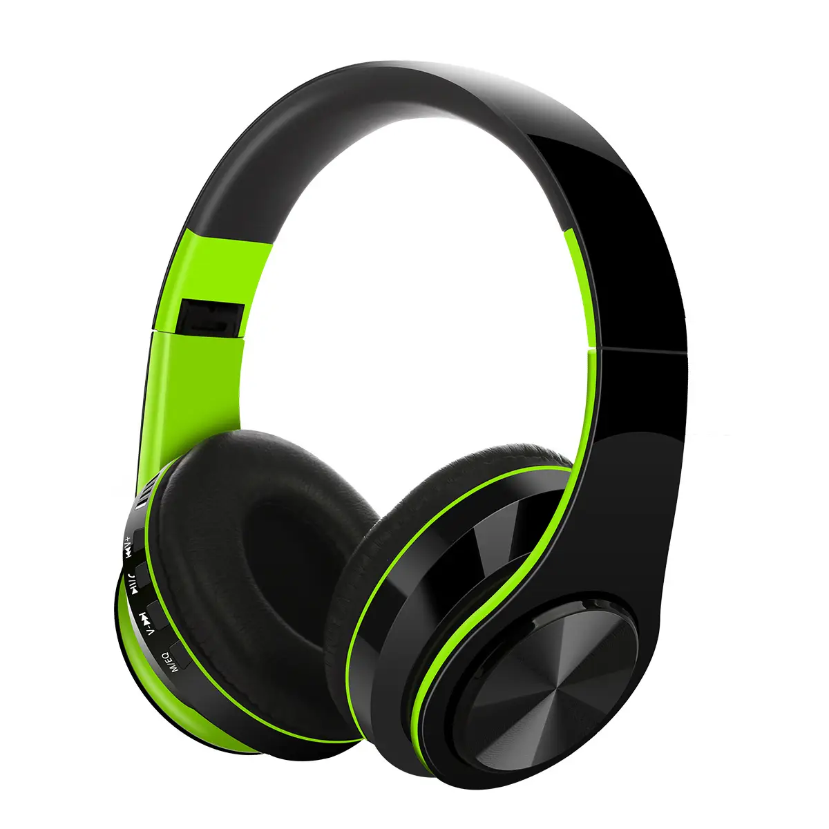 Wireless Bluetooth Headset Red Black Foldable with Heavy Bass - Image 3
