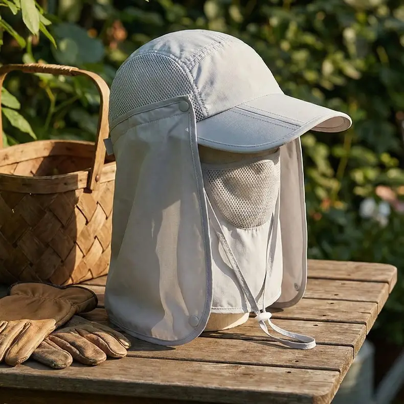 Men's UV50+ Fisherman Sun Hat with Full Face Cover - Image 13