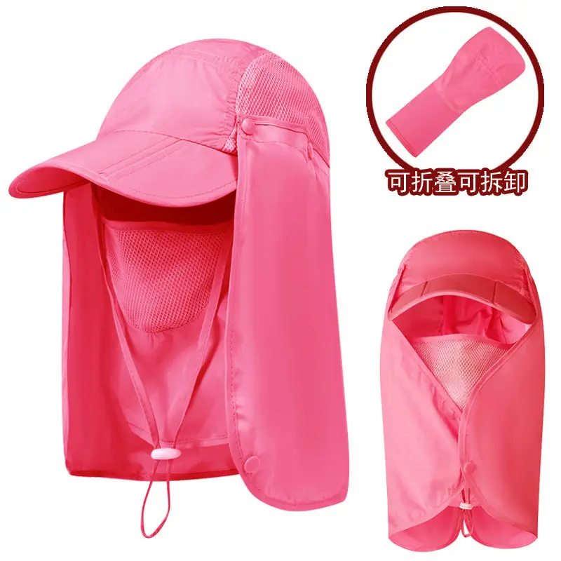 Men's UV50+ Fisherman Sun Hat with Full Face Cover - Image 10