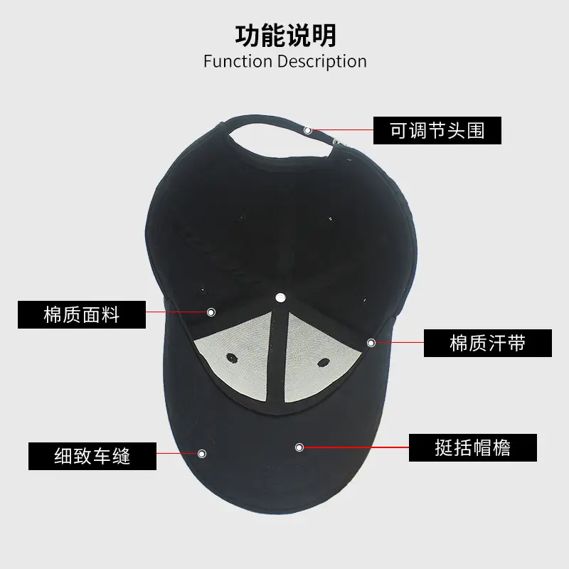 Black Bare Body Logo Cap for Men Women - Image 7