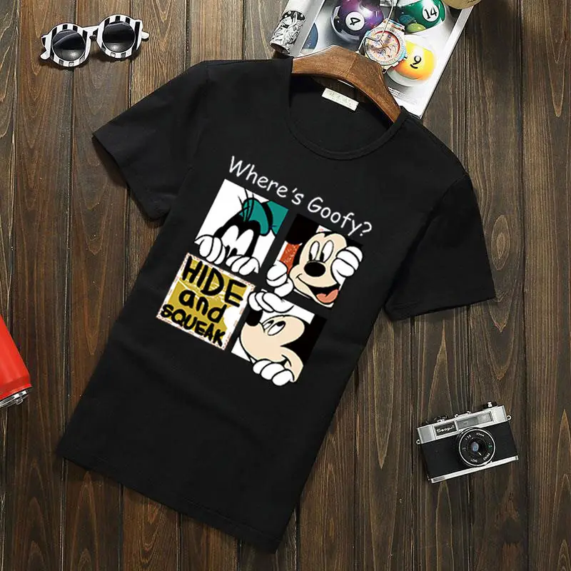 Men Grey Mickey Digital Print T-Shirt Short Sleeve - Image 7
