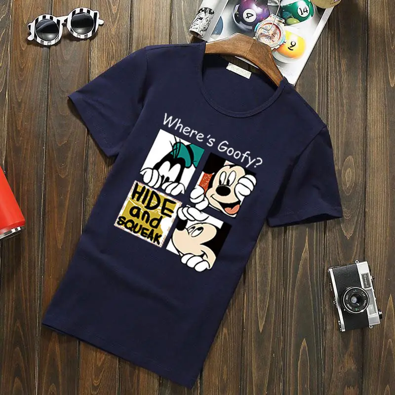 Men Grey Mickey Digital Print T-Shirt Short Sleeve - Image 5