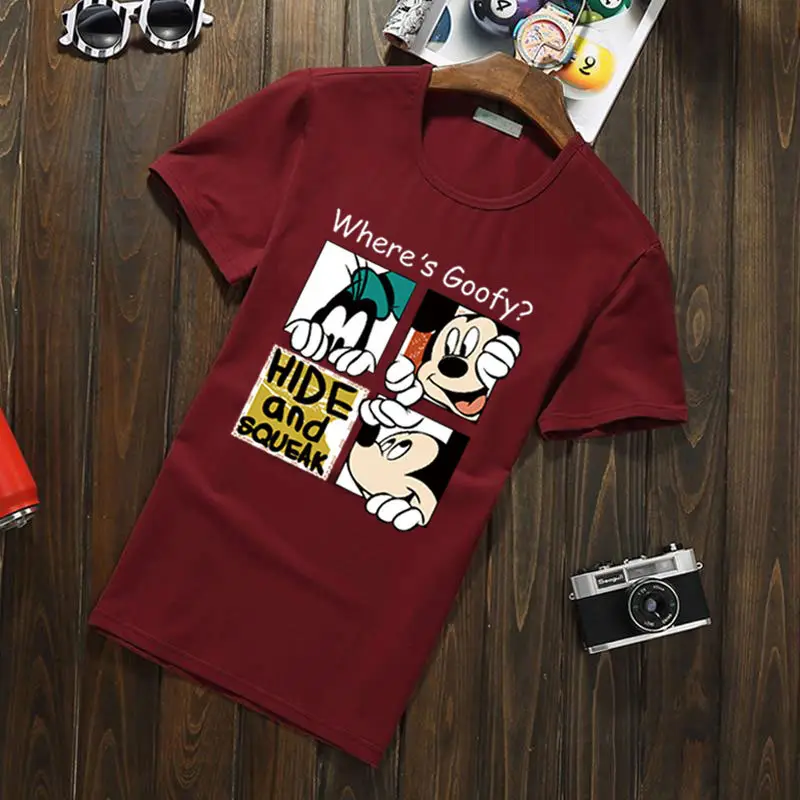 Men Grey Mickey Digital Print T-Shirt Short Sleeve - Image 6
