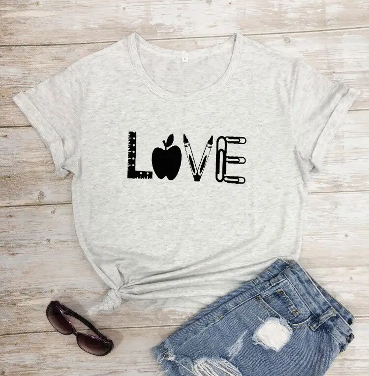 Love Apple Graphic T-Shirt Yellow Short Sleeve - Image 11