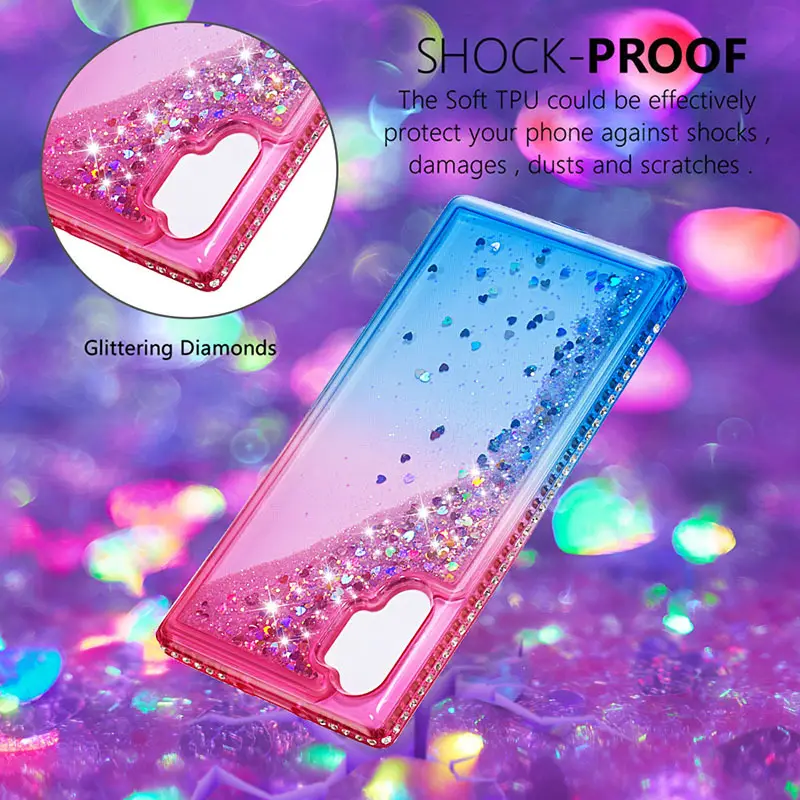 Liquid Sand Phone Case with Rhinestones & Two-Tone Gradient — feature 10