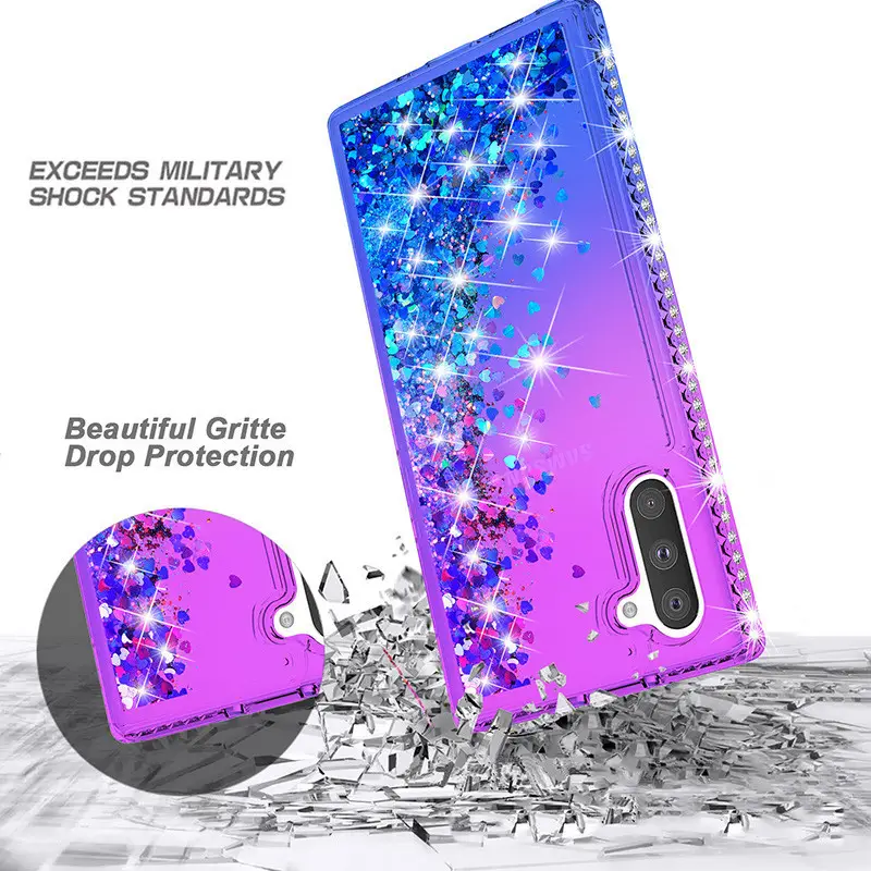 Liquid Sand Phone Case with Rhinestones & Two-Tone Gradient — feature 6
