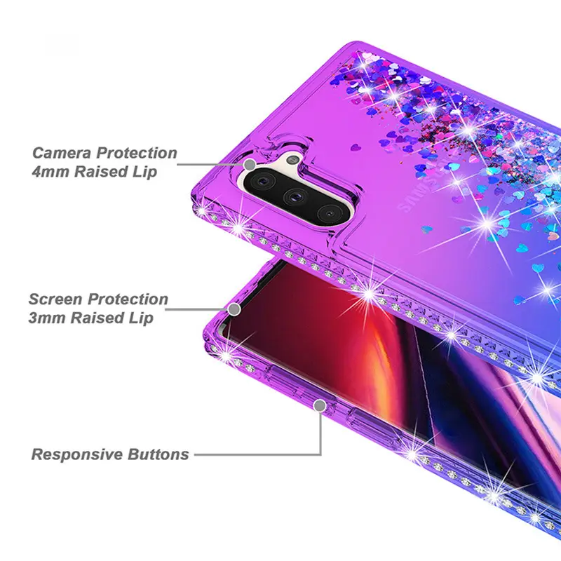 Liquid Sand Phone Case with Rhinestones & Two-Tone Gradient — feature 7