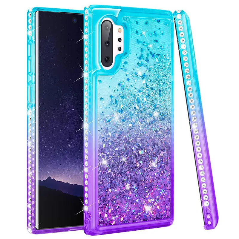 Liquid Sand Phone Case with Rhinestones & Two-Tone Gradient — feature 8