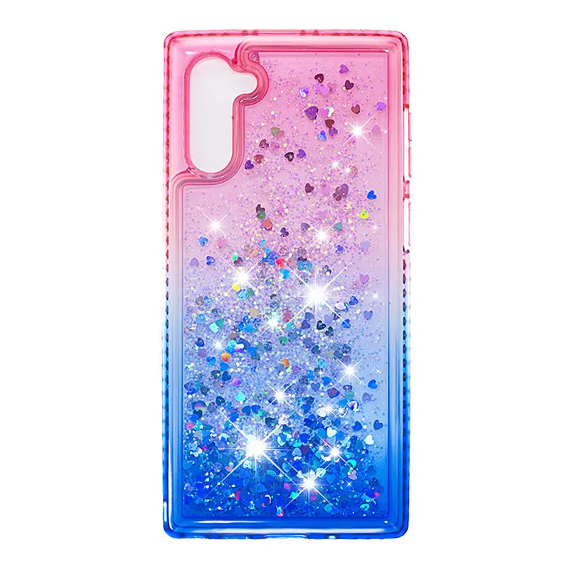 Liquid Sand Phone Case with Rhinestones & Two-Tone Gradient - Image 5