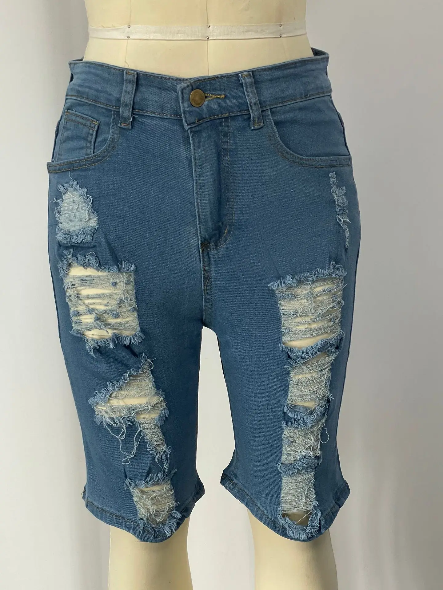 Ripped Denim Shorts Women Slimming 2024 — feature 4