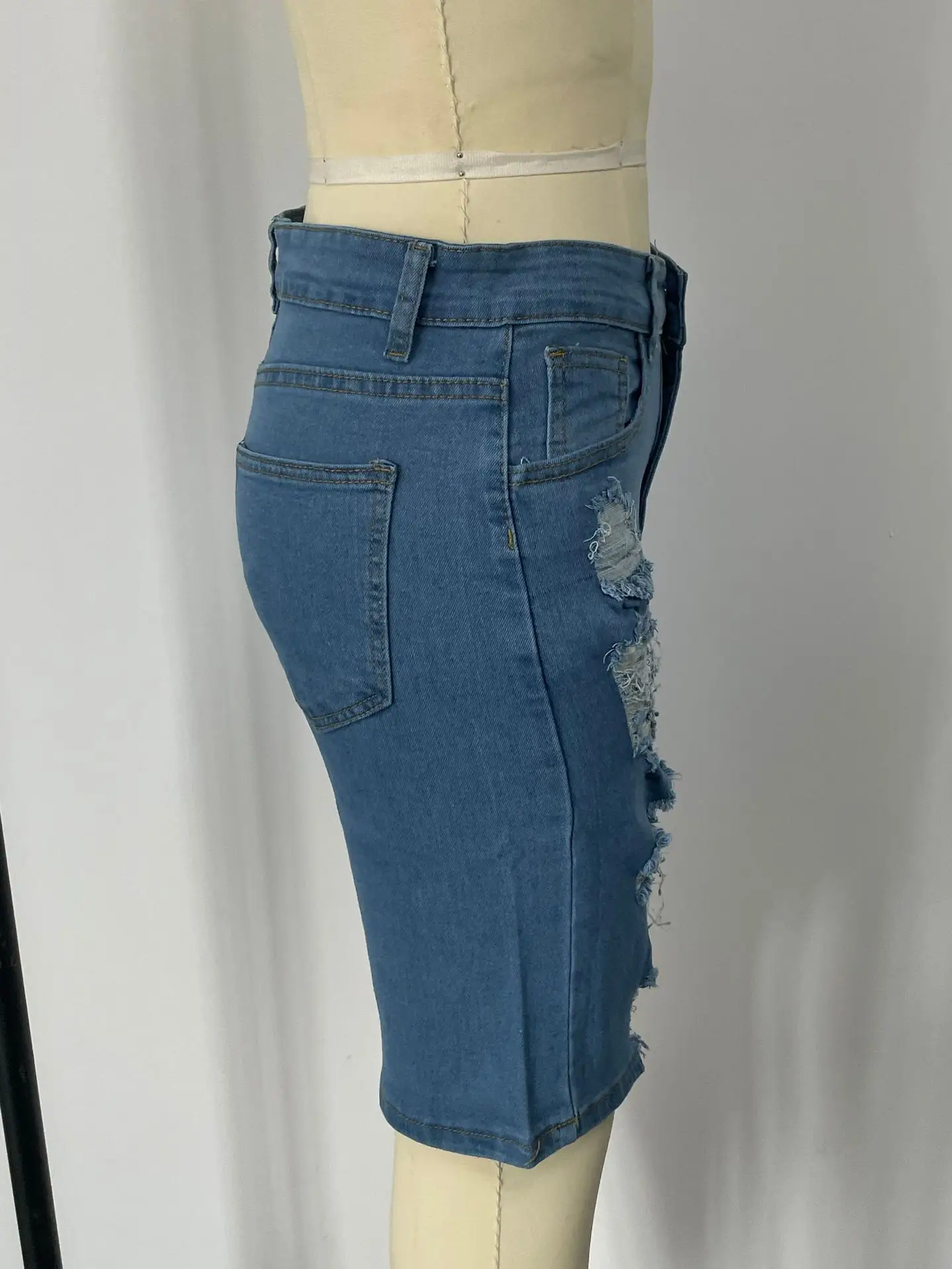 Ripped Denim Shorts Women Slimming 2024 — feature 5