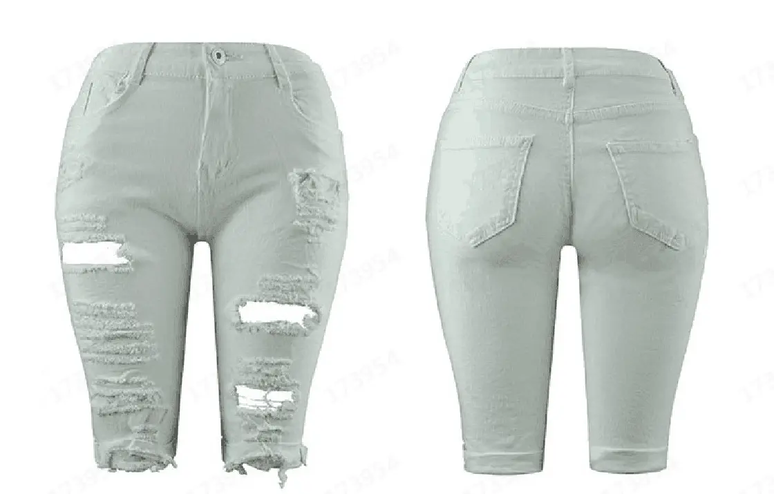 Ripped Denim Shorts Women Slimming 2024 — feature 7